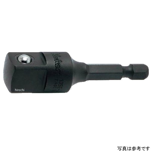 Ko-ken 1/4"(6.35mm)H アダプター 全長60mm 凸1/2"(12.7mm)SQ.