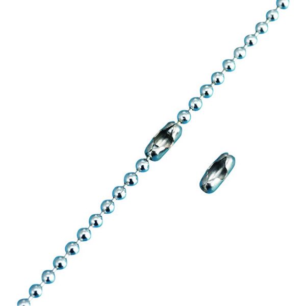 114-0170 ボールチェーン用コネクター 金具03-S 2.3mmΦ用 100個組 ステンレス製