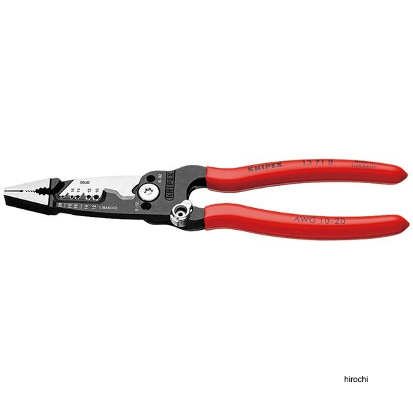 KNIPEX 電気技師用多機能ペンチ プラスチックコートハンドル