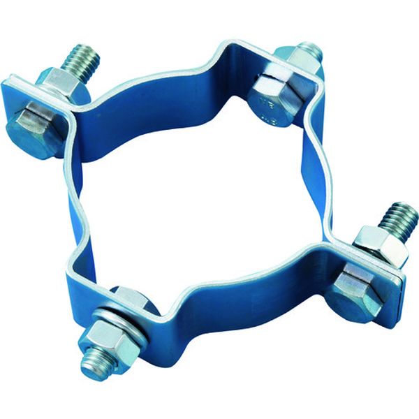 113-7994 ポール用標識取付金具(両面表示用) 金具60W 適合径：60.5mmΦ スチール製