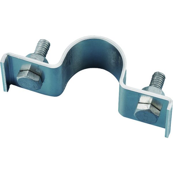 平リブ用取付金具 丸型ポール/片面表示用 金具381U-S 適合ポール径：38.1mmΦ アルミ製