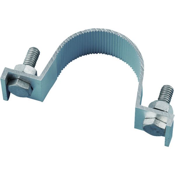 平リブ用取付金具 丸型ポール/片面表示用 金具605U-S 適合ポール径：60.5mmΦ アルミ製