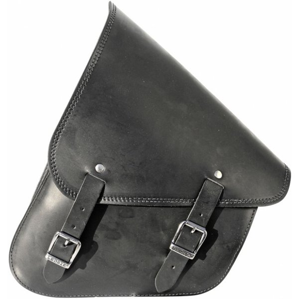 ソロ サイドバッグ 左側 スイングアーム取り付け 84年-17年 ソフテイル 黒