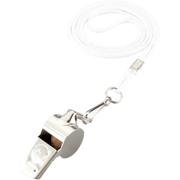 354-0349  笛(ホイッスル) シルバー 笛-1 全長40mm 真ちゅう製