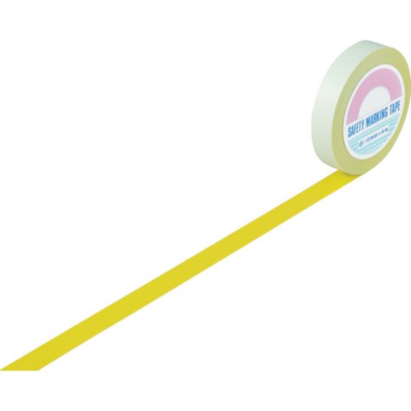 ガードテープ(ラインテープ) 黄 25mm幅×20m 屋内用