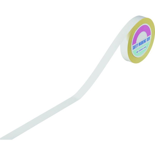 106-1622 ガードテープ(ラインテープ) 白 GTH-251W 25mm幅×100m 再はく離タイプ