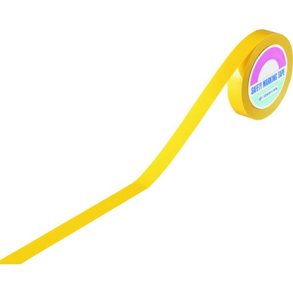 114-0562 ガードテープ(ラインテープ) 黄 GTH-252Y 25mm幅×20m 再はく離タイプ