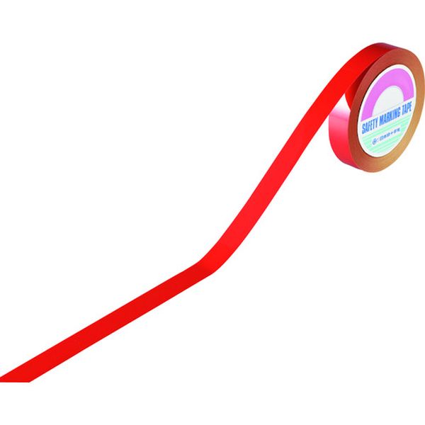 114-0220 ガードテープ(ラインテープ) 赤 GTH-252R 25mm幅×20m 再はく離タイプ
