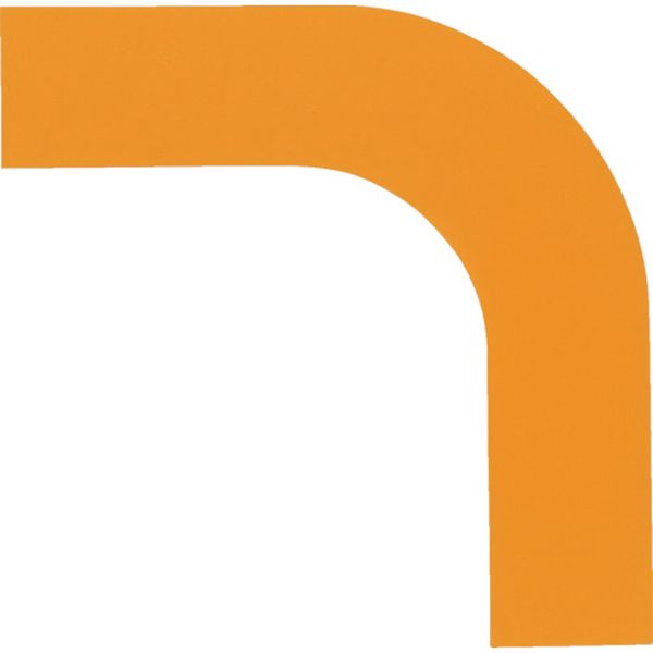 コーナー用ガードテープ(25mm幅用) オレンジ 10枚組 屋内用