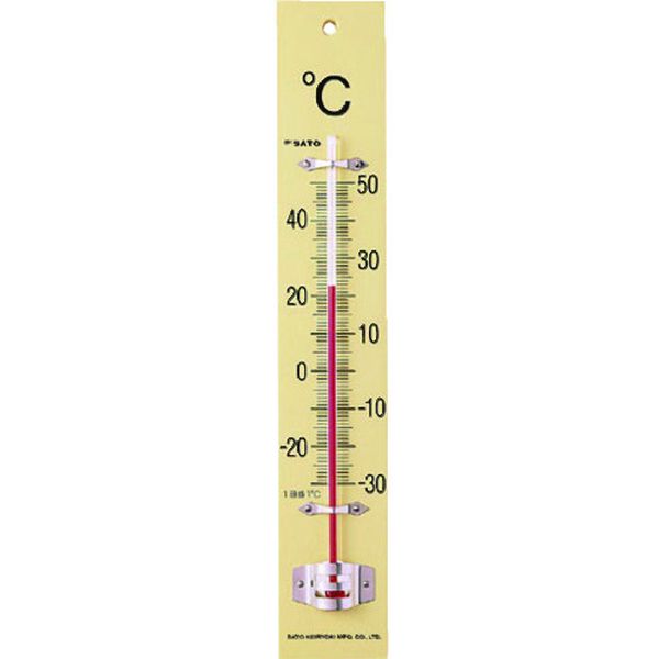 151000 166-4283  板付温度計(フック箱)-30～50℃ ()