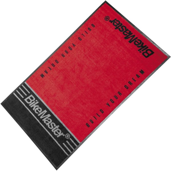 トラックマット 5ft x 3ft 黒/赤