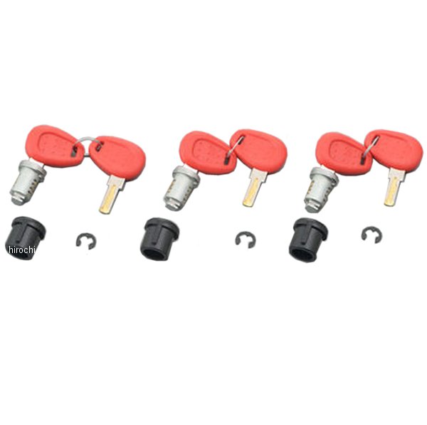 ジビ GIVI Z180 セイムナンバーキー 内溝 3本セット 赤