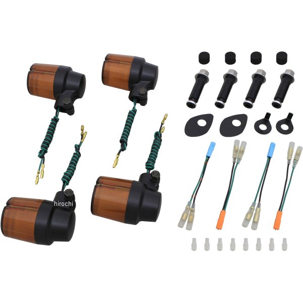 ウインカーセット スーパーバイク 06年-13年 CB1300SF 黒/オレンジ