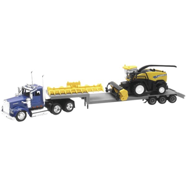 模型 Kenworth Lowboy with New Holland Harvester FR920 1:43スケール