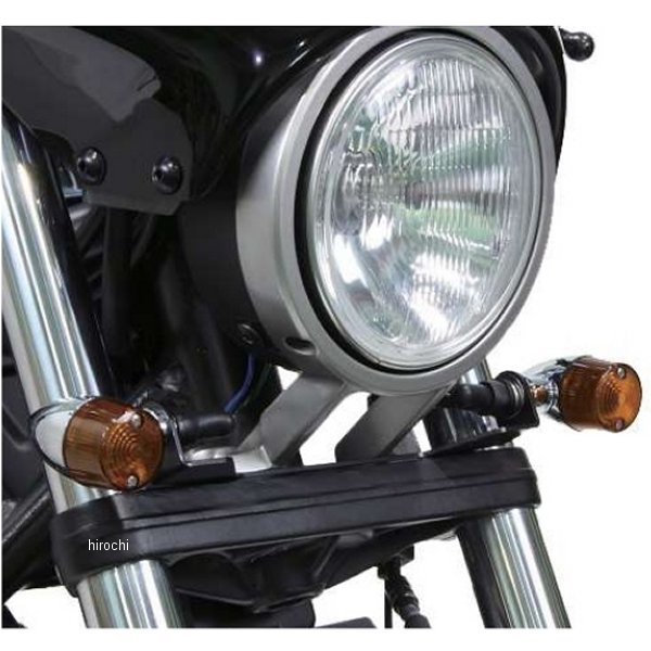 クラシカル 砲弾タイプウインカーキット レブル250 メッキボディ/オレンジレンズ