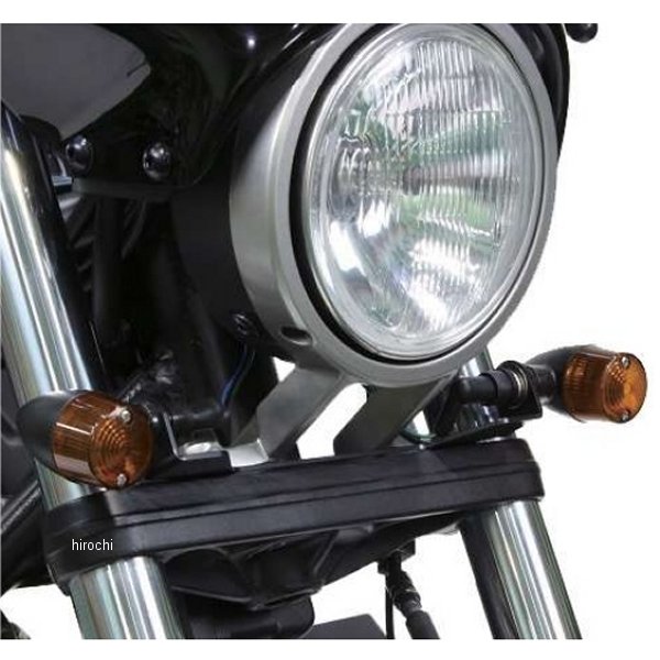 クラシカル 砲弾タイプウインカーキット レブル250 ブラックボディ/オレンジレンズ