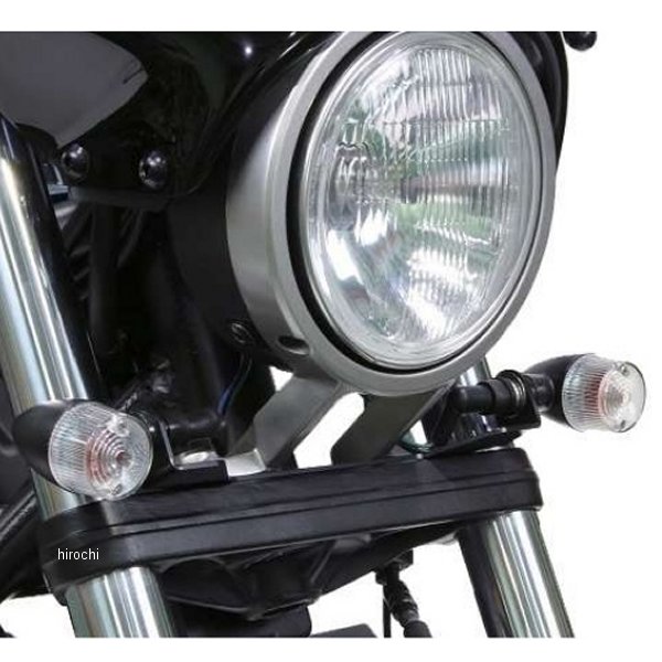 クラシカル 砲弾タイプウインカーキット レブル250 ブラックボディ/クリアーレンズ