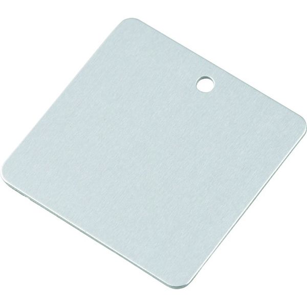 113-7369 バルブ開閉札 無地タイプ 特15-144 80×80mm 両面ニス加工 アルミ製