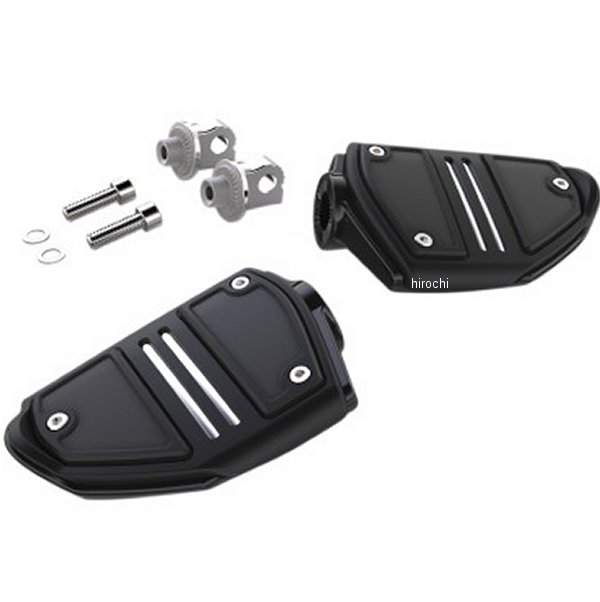 フットペグ ツインレール オス型マウント付き 黒