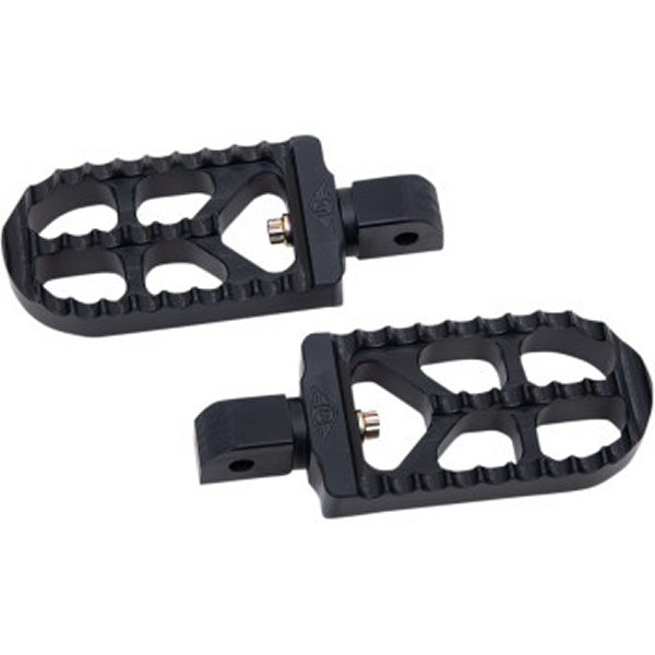 フットペグ パッセンジャー側 鋸歯状 ロング M-Eight 黒