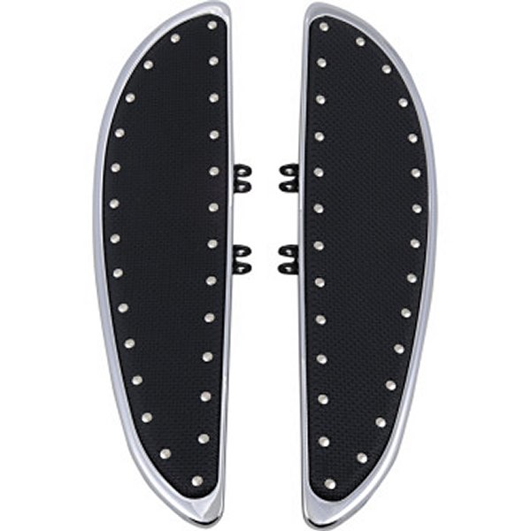 ドライバーフットボード バナナ FLDE/SL 19" クローム リベット付き