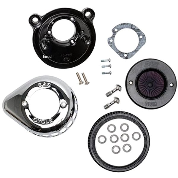 エアスティンガー エアクリーナー ティアドロップ 07年-21年 スポーツスター クローム