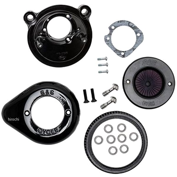 エアスティンガー エアクリーナー ティアドロップ 07年-21年 スポーツスター グロスブラック