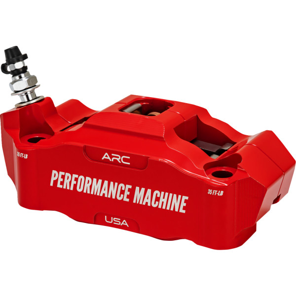 CALIPER FRONT LEFT RED 125X4 RACE SERIES RADIAL MOUNT