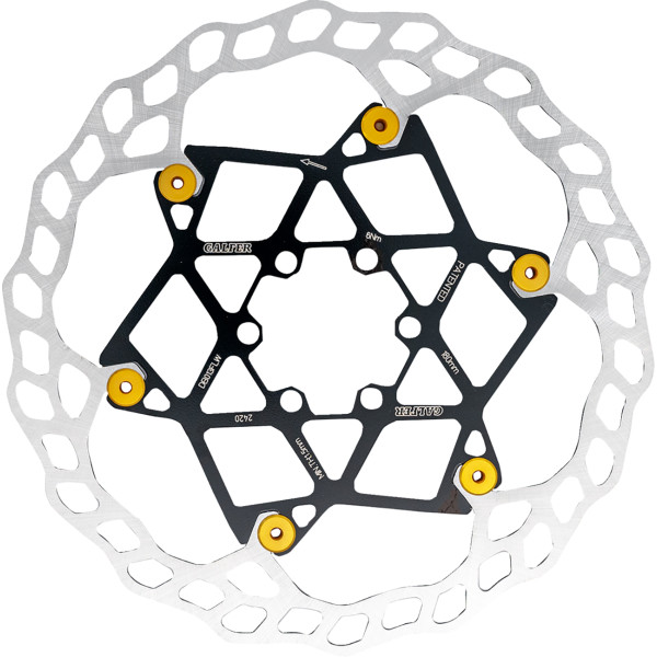 ブレーキ ローター BIKE 203X2.0MM FLOATING イエロー