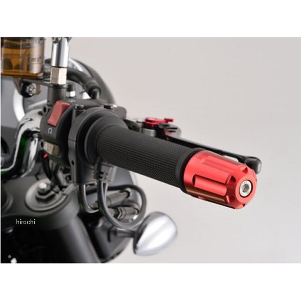 ヘビーウエイトバーエンド リボルバー M8 カワサキ車 赤