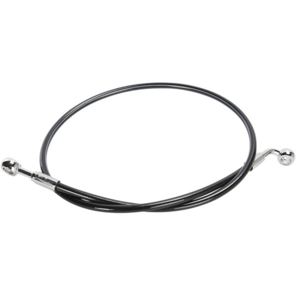 フロントブレーキライン FXSTC 黒/クローム 標準長 42728-06