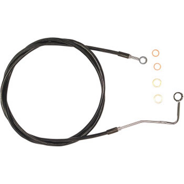 フロントブレーキライン アッパー XR FLH ABS付 黒/クローム 70インチ