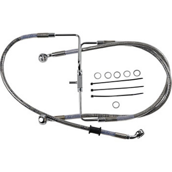 フロント ブレーキライン ステンレス 16年以降 XL1200CX ABS無 +4インチ(33インチ)