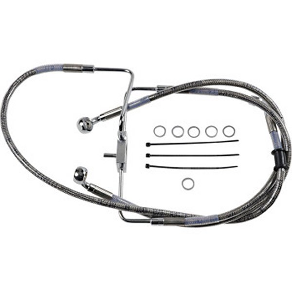 フロント ブレーキライン ステンレス 16年以降 XL1200CX ABS無 +10インチ(39インチ)