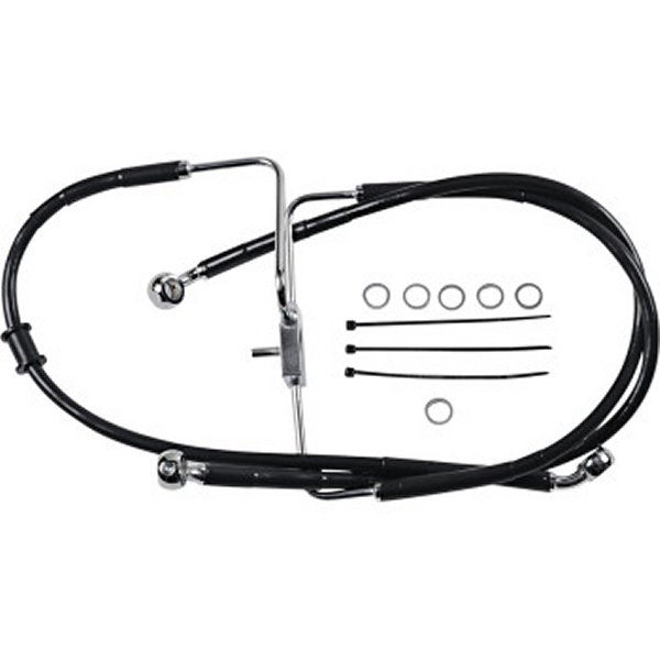 フロント ブレーキライン 黒ステンレス 16年以降 XL1200CX ABS無 +4インチ