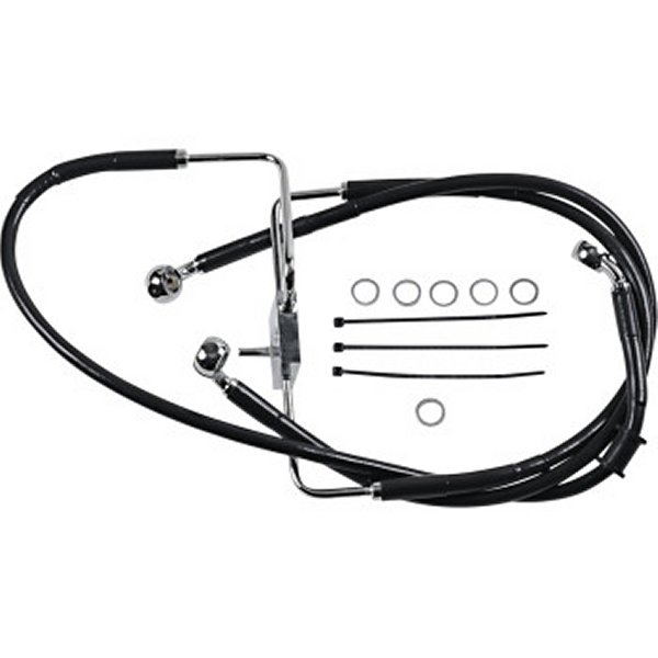 フロント ブレーキライン 黒ステンレス 16年以降 XL1200CX ABS無 +8インチ