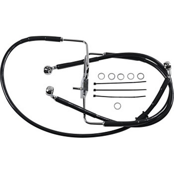 フロント ブレーキライン 黒ステンレス 16年以降 XL1200CX ABS無 +10インチ