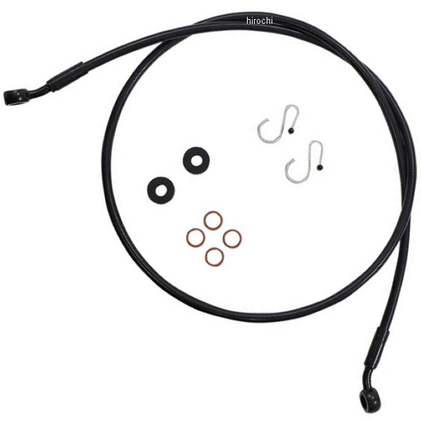 【セール特価】 ブレーキ ホース XR 15年-22年 Scout 8インチロング 黒/黒