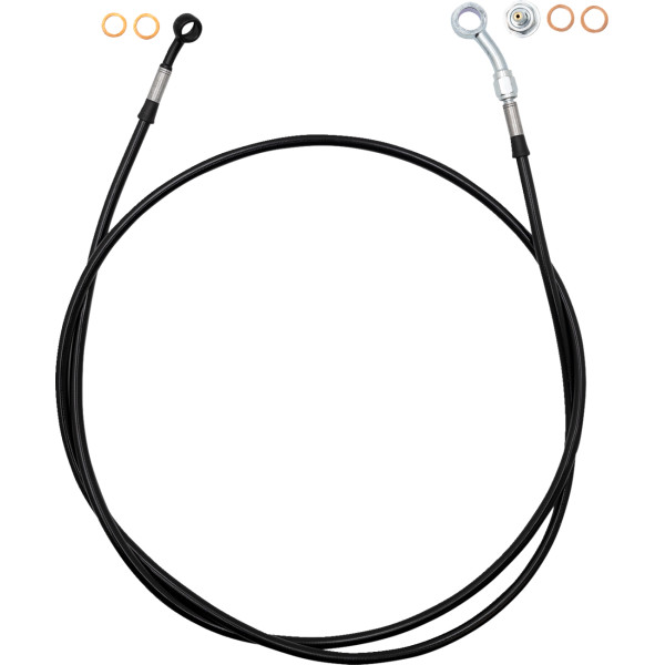 EZ INSTALL BRAKE LINE FULL LENGTH 63" BLACK BRAID