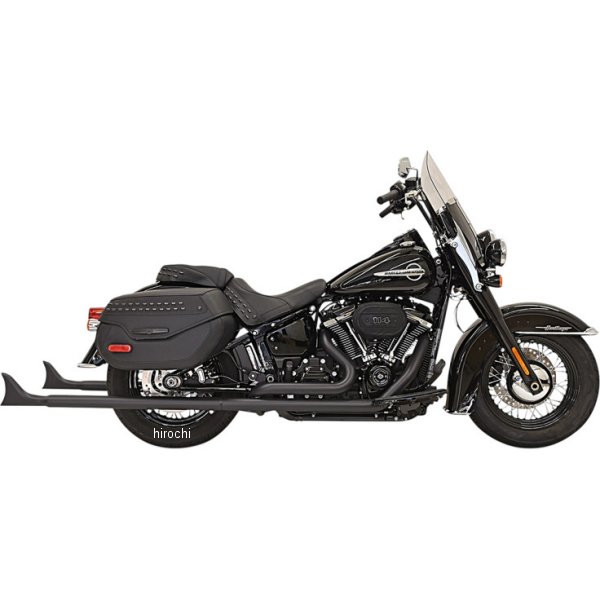 フルエキゾースト フィッシュテール 39"/2.25" 18年以降 FLH バッフル無 黒