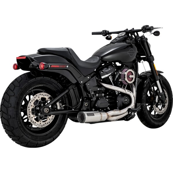 アップスイープショートマフラー 18年-22年 ハーレー FXBB 黒
