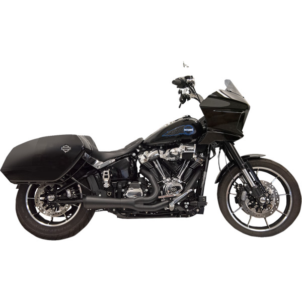 EXHAUST SHORT RIPPER 2:1 W/MEGAPHONE BLACK M8 SOFTAIL