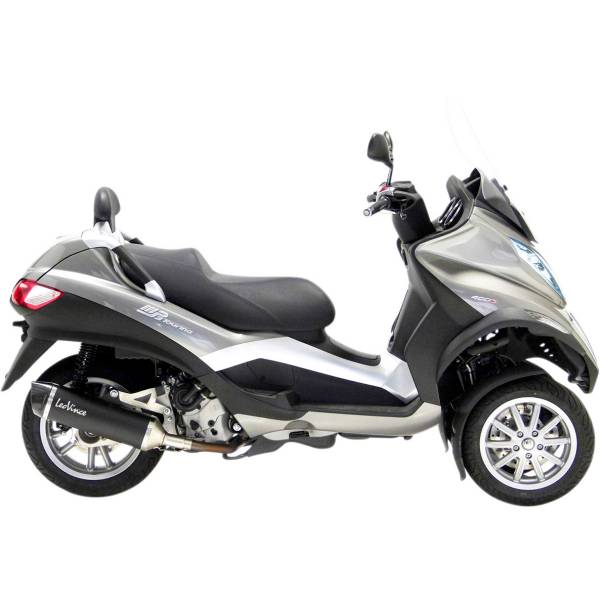 Nero スリップオンマフラー 11年-16年 Piaggio MP3 500 黒