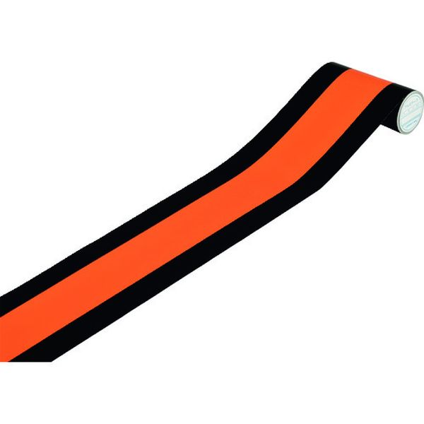 106-4634 配管識別テープ 黄赤/黒(危険表示) AH514(中) 100mm幅×2m アルミ