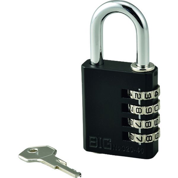 南京錠(4桁ダイヤル式) 番号設定用キー1本付属 CHL-320 本体：亜鉛ダイキャスト製
