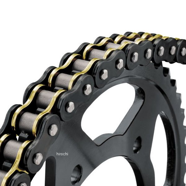 530X150 BMXR X-リング チェーン 黒/ゴールド