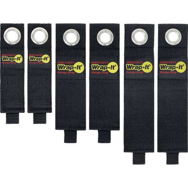 106234BX 697-8472 フック付ストラップHEAVYーDUTY 6本セット(10、13、17インチ各2本)