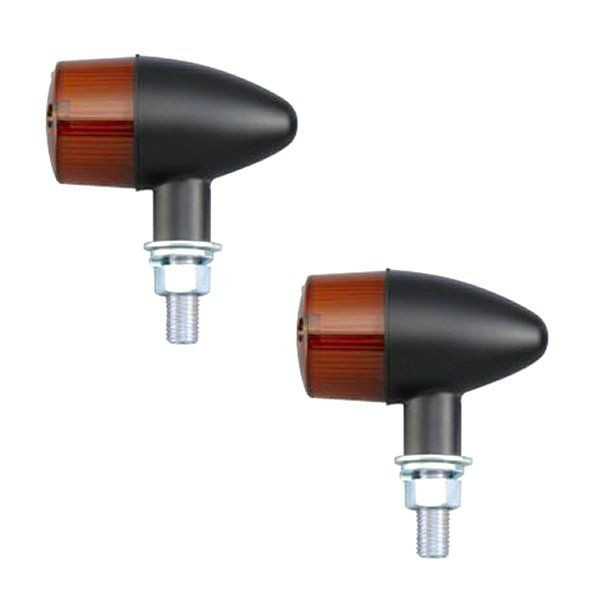 クラシカル砲弾ウインカー W球 2個入り 黒/オレンジ