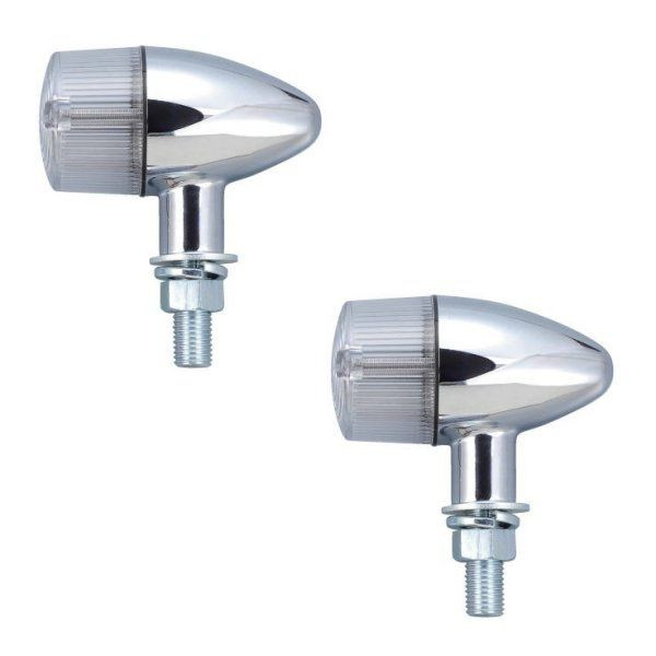 クラシカル砲弾ウインカー W球 2個入り クローム/ クリア