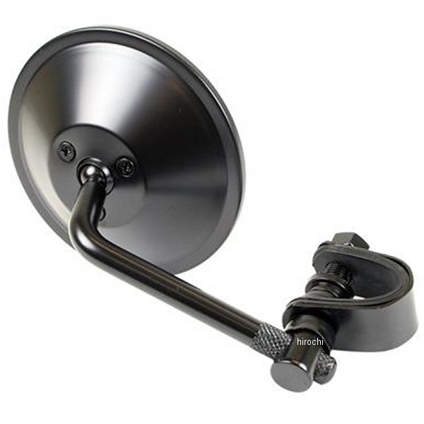 4インチラウンドミラー クランプタイプ 黒